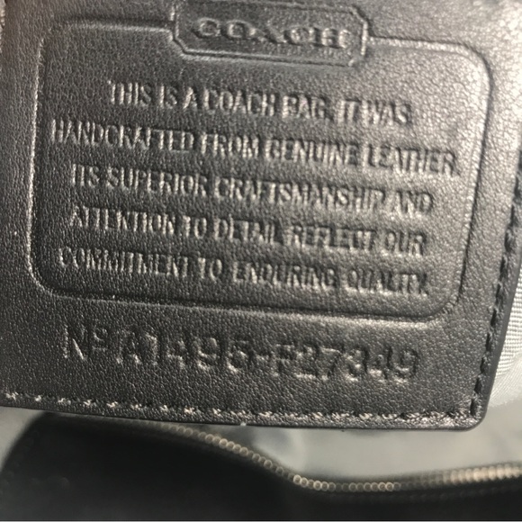 Coach Black Peyton Leather zip Top Tote - Picture 7 of 9